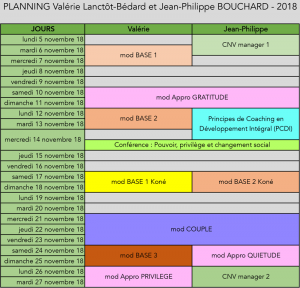 planning formation CNV caledonie